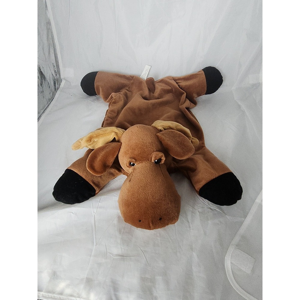 Moose  Toy Plush 22"  Stuffed‎ Friend  Pet Lovey Moose brown flat